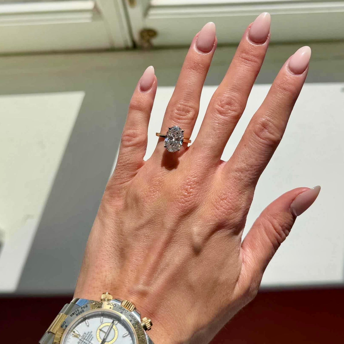 Classic Oval Cut Solitaire - 4ct+ (13mm+, D/E & VVS)