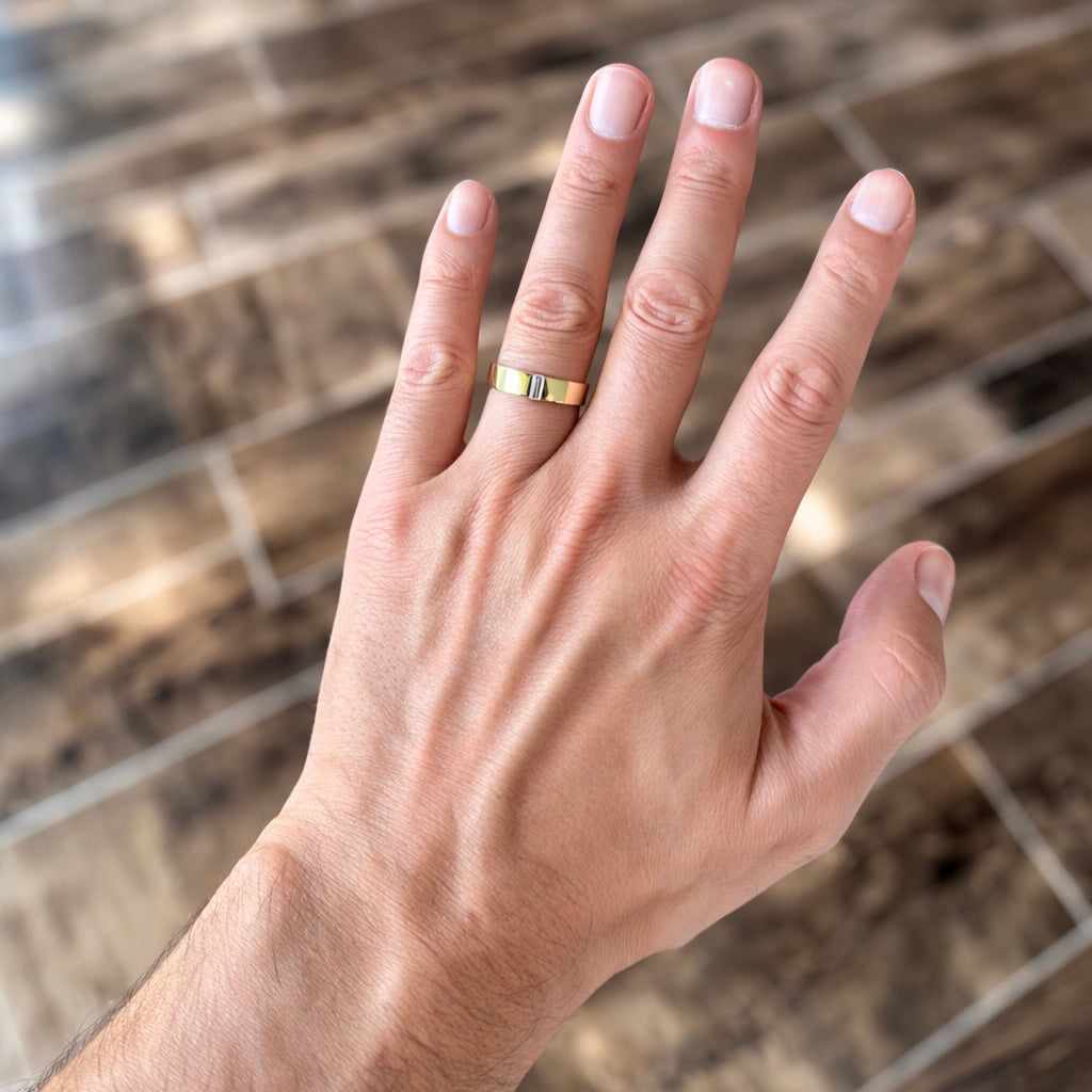 Model hand wearing Baguette Diamond Band - 5mm