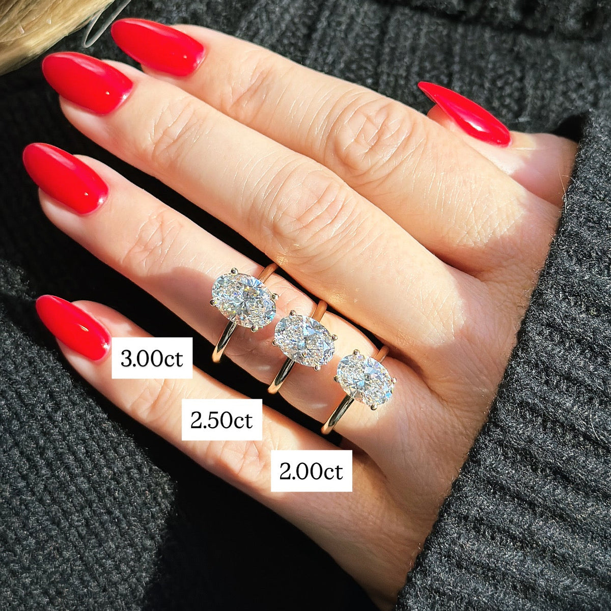 Classic Oval Cut Hidden Halo - 3ct+ (11.5mm+, E/VS1+)