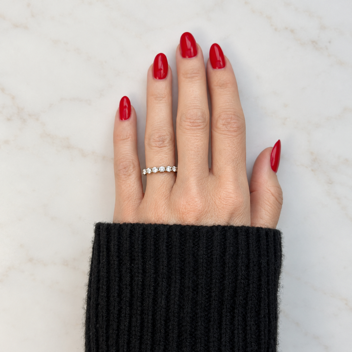 Low Set Half U-Prong Eternity Band - 0.70ct