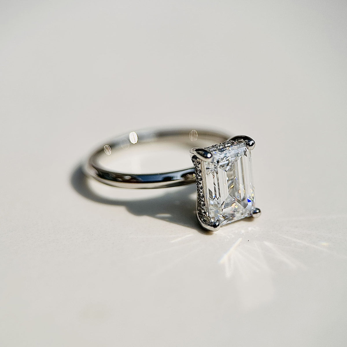 Classic Emerald Cut Hidden Halo - 2ct+ (D/E & VVS)