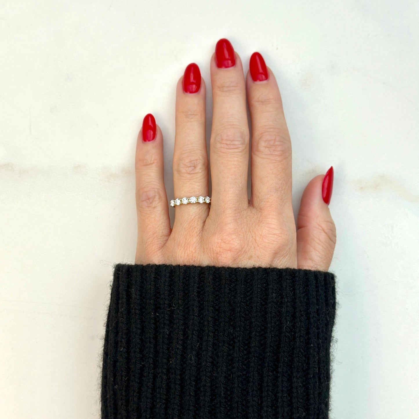 Low Set Half U-Prong Eternity Band - 0.70ct