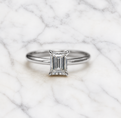 Classic Emerald Cut Solitaire - 1ct+ (D/E & VVS)