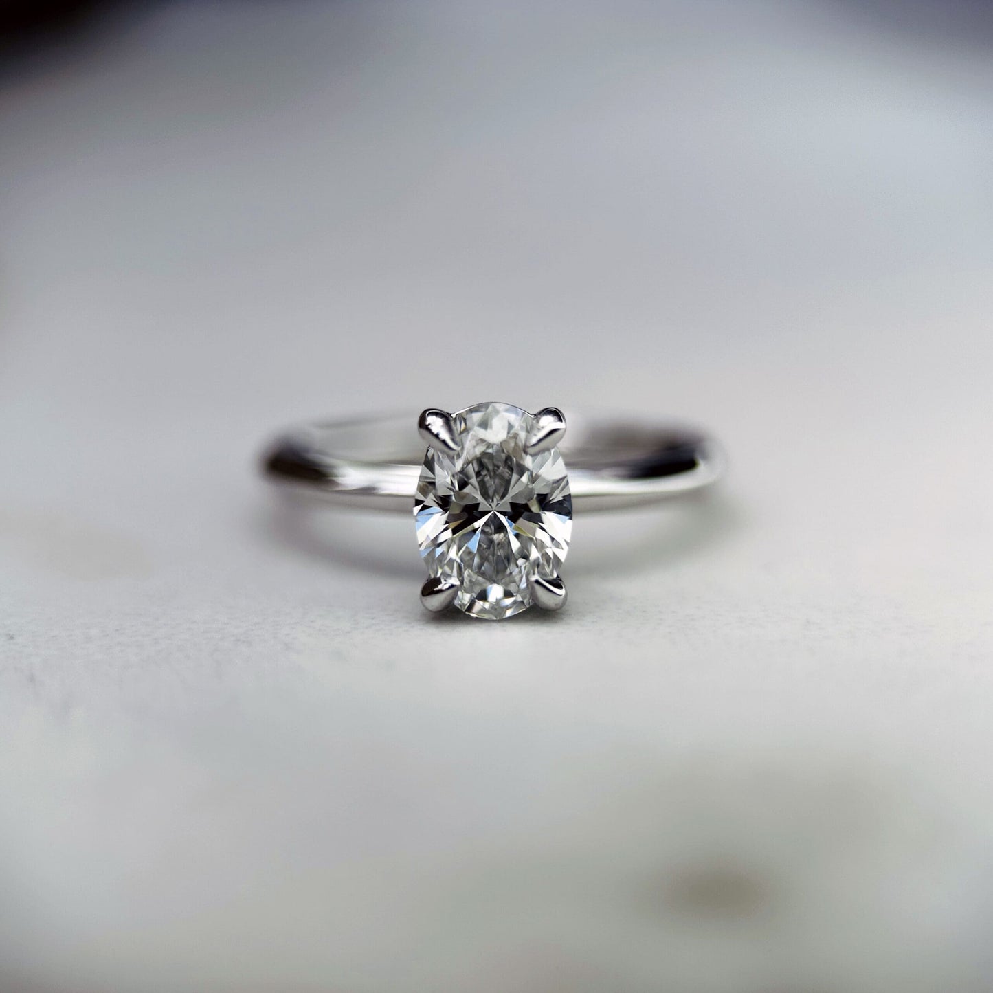 Classic Oval Cut Solitaire - 1ct+ (8mm+, D/E & VVS)