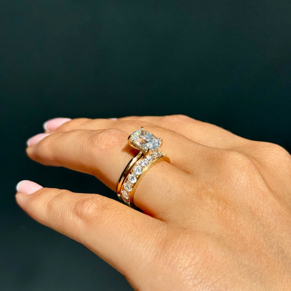 1ct Grain set diamond band