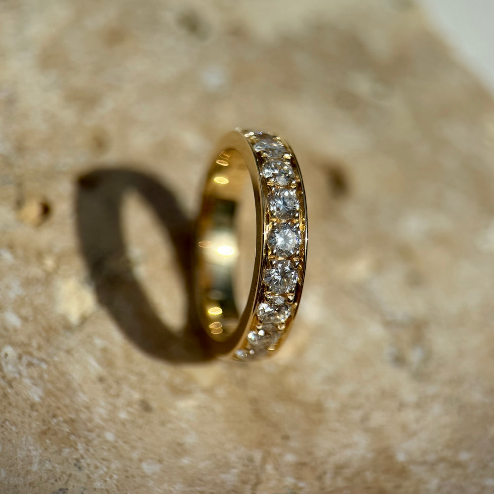1ct Grain set diamond band