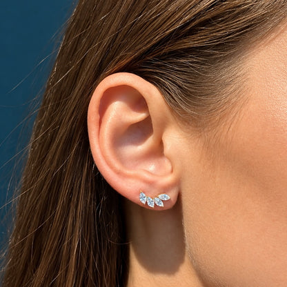 4 Marquise studs - 1.20ct+