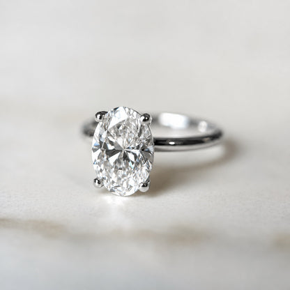Classic Oval Cut Solitaire - 2ct+ (10mm+, D/E & VS1+)