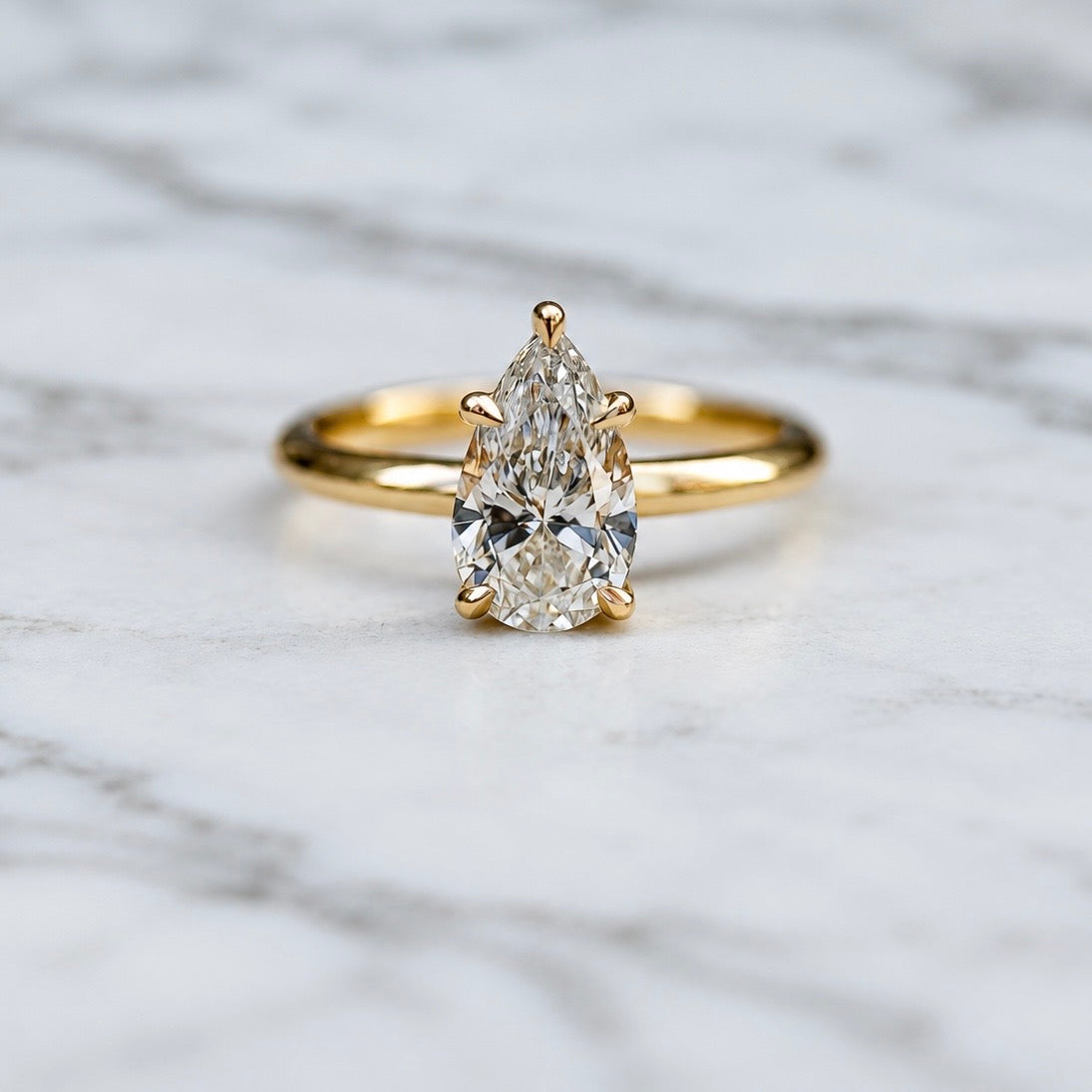 Classic Pear Cut Solitaire - 1ct+ (D/E & VVS)