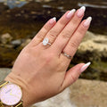 Classic Oval Cut Hidden Halo with Diamond Band - 3ct+ (11.5mm+, D/E & VVS)
