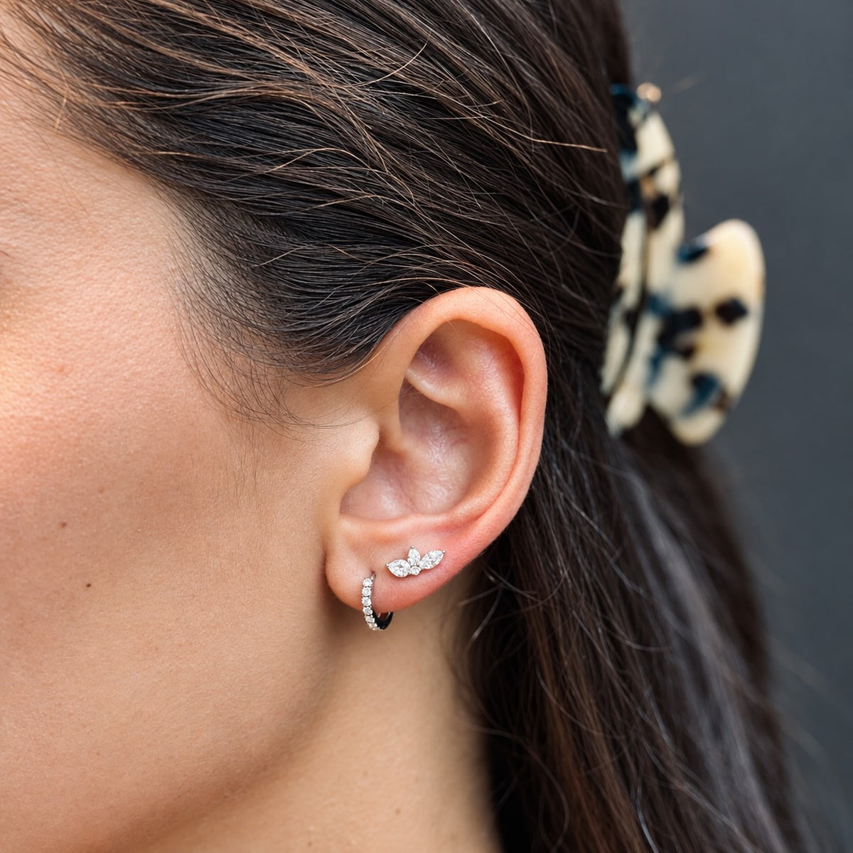 Lotus Flower studs - 0.75ct+