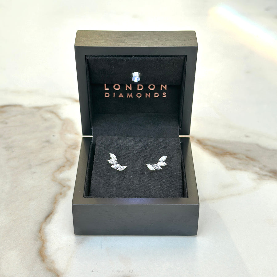 4 Marquise studs - 1.20ct+