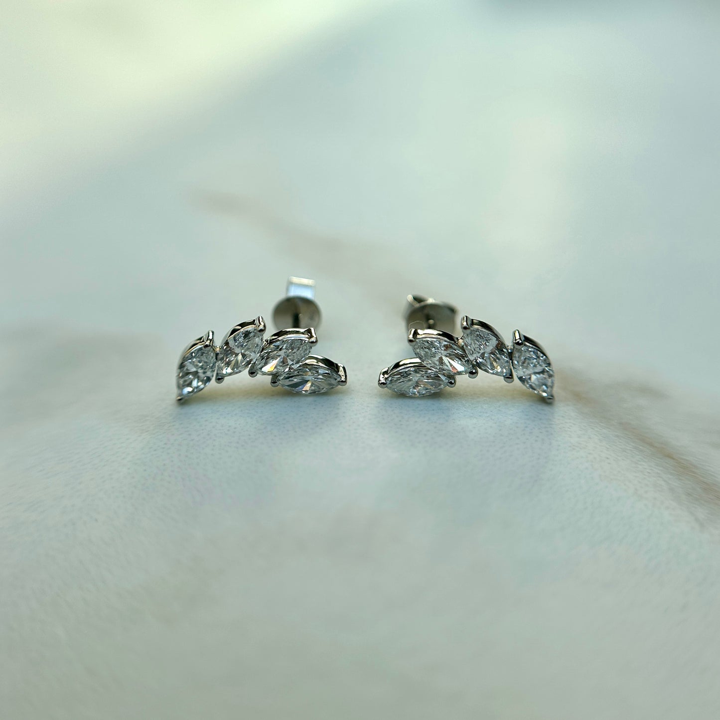 4 Marquise studs - 1.20ct+