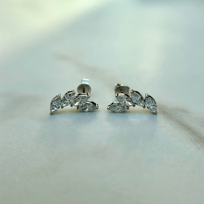 4 Marquise studs - 1.20ct+