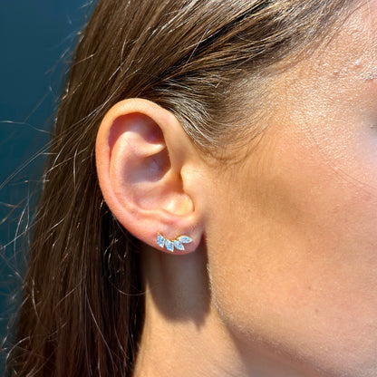 4 Marquise studs - 1.20ct+