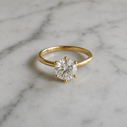 Classic Round Cut Solitaire (6 prong) - 1.80ct+ (8mm+, D/E & VVS)