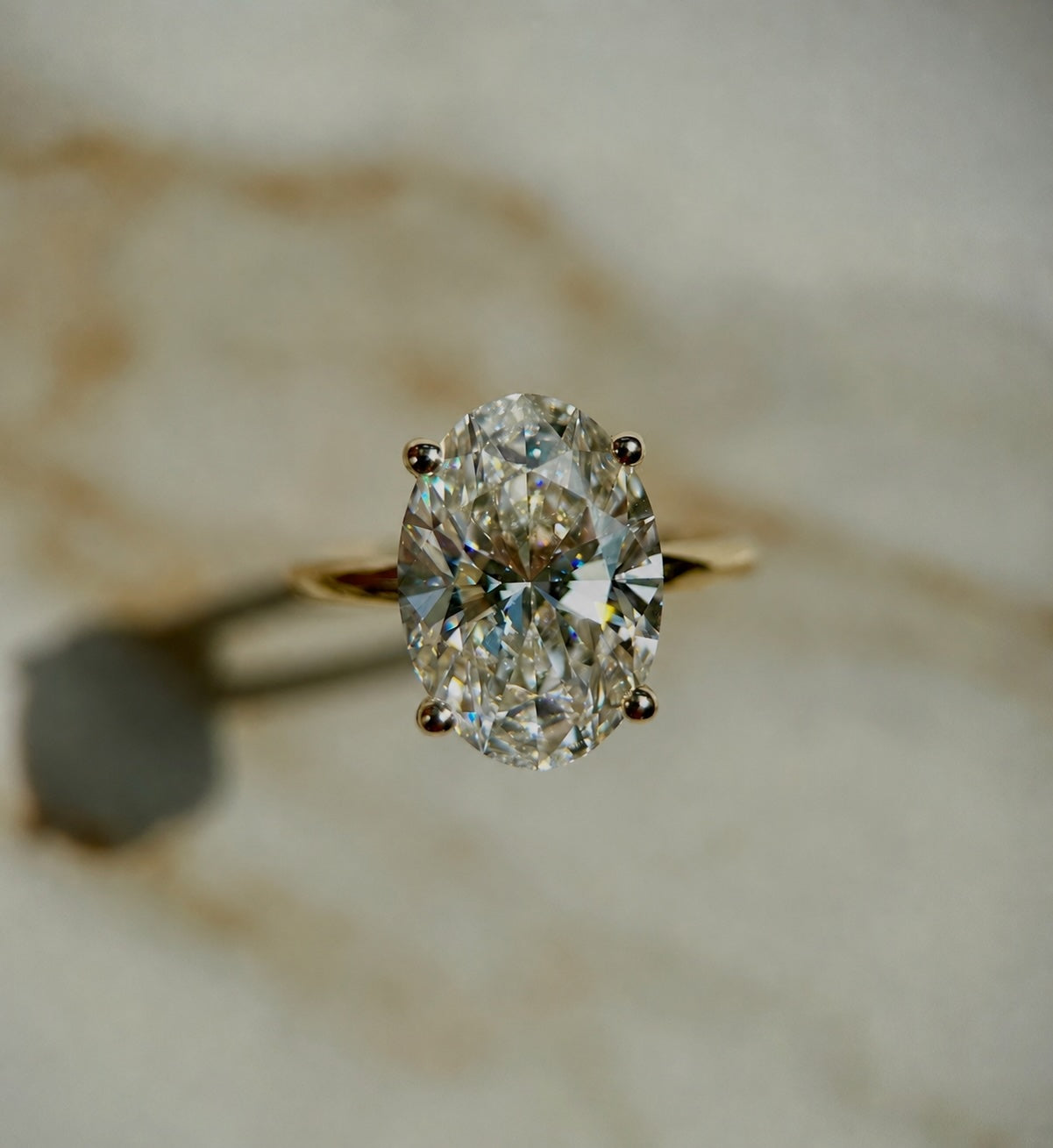 Classic Oval Cut Solitaire - 4ct+ (13mm+, D/E & VVS)