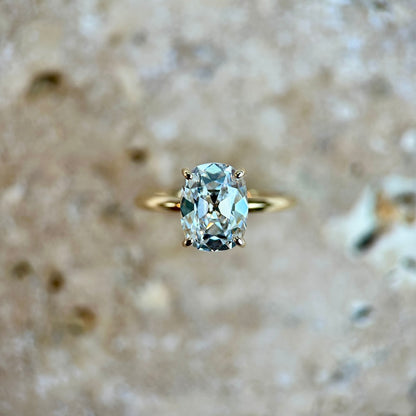 Antique Cushion Cut Hidden Halo - 2.5ct+ (10mm+, D/E & VVS)