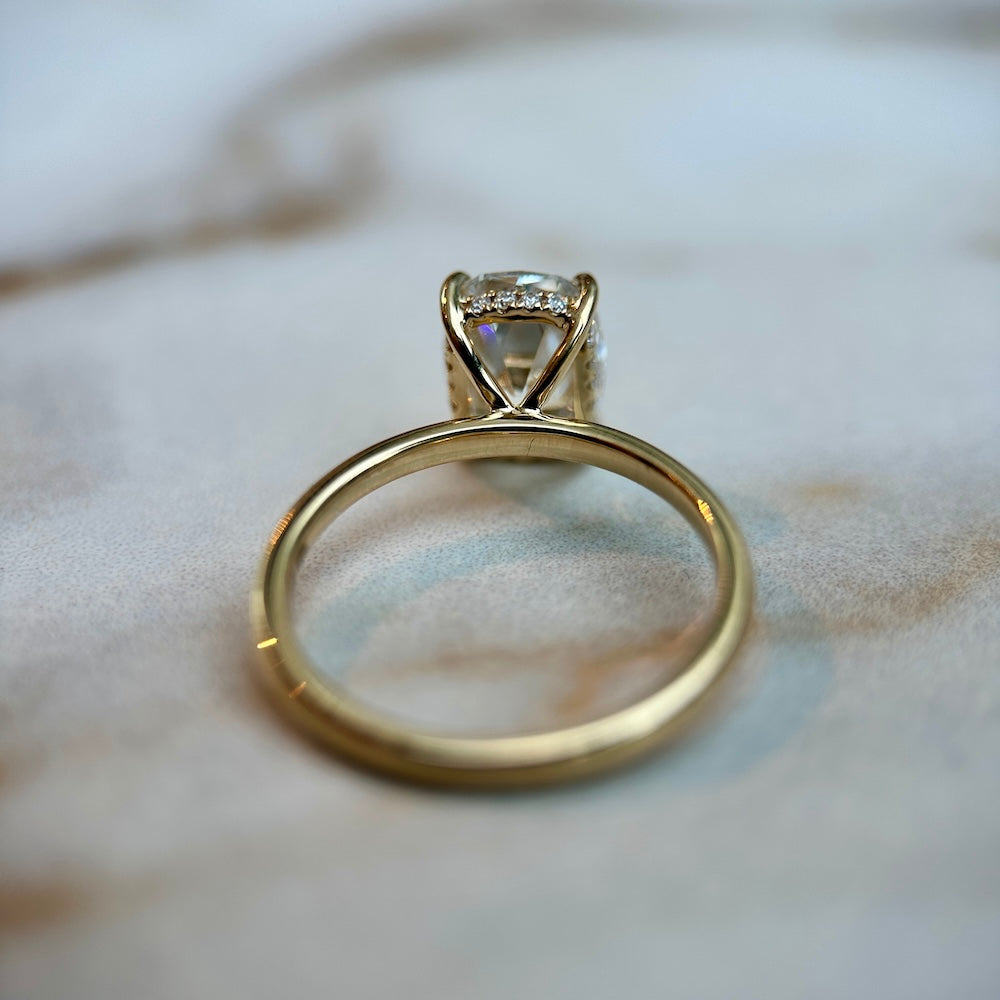 Antique Cushion Cut Hidden Halo - 2.5ct+ (10mm+, D/E & VVS)