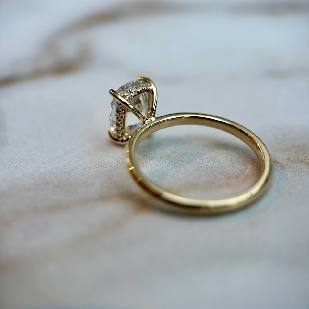 Antique Cushion Cut Hidden Halo - 2.5ct+ (10mm+, D/E & VVS)