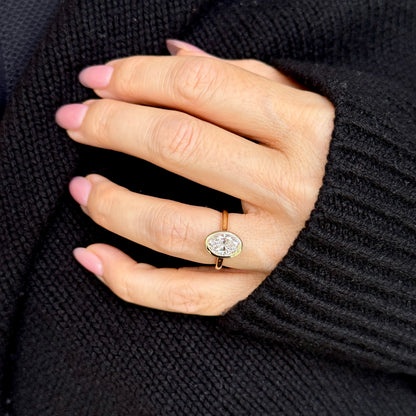 Bezel Set Classic Oval Cut Solitaire - 2ct+ (10mm+, D/E & VVS)