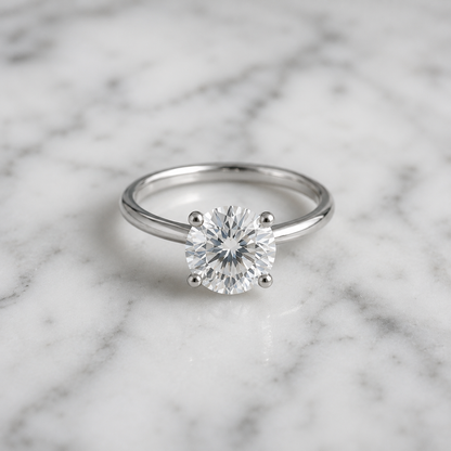 Classic Round Cut Solitaire (4 prong) - 1.80ct+ (8mm+, D/E & VVS)
