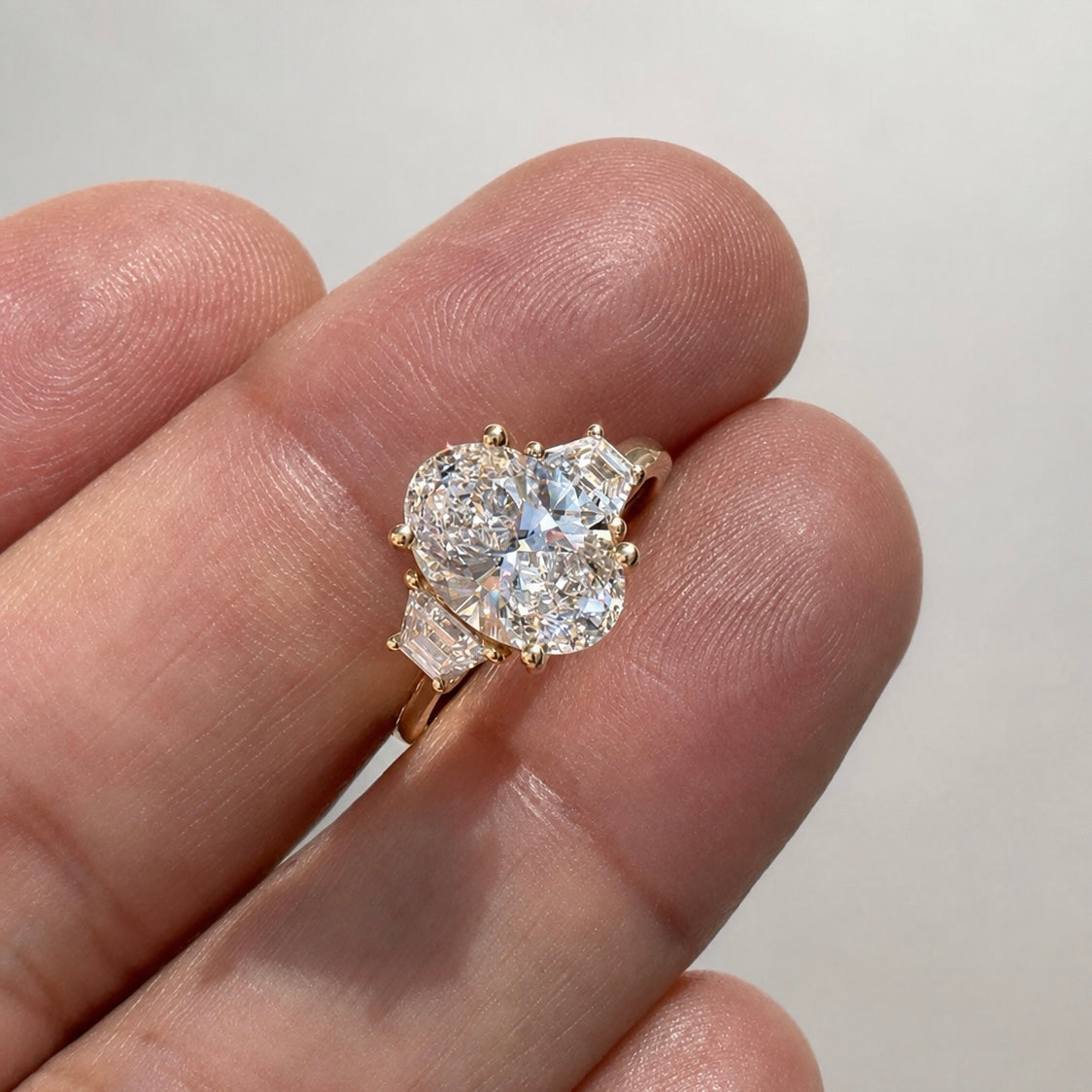 Classic Oval and Trapezoids - 3ct+ (11.5mm+, D/E & VVS)
