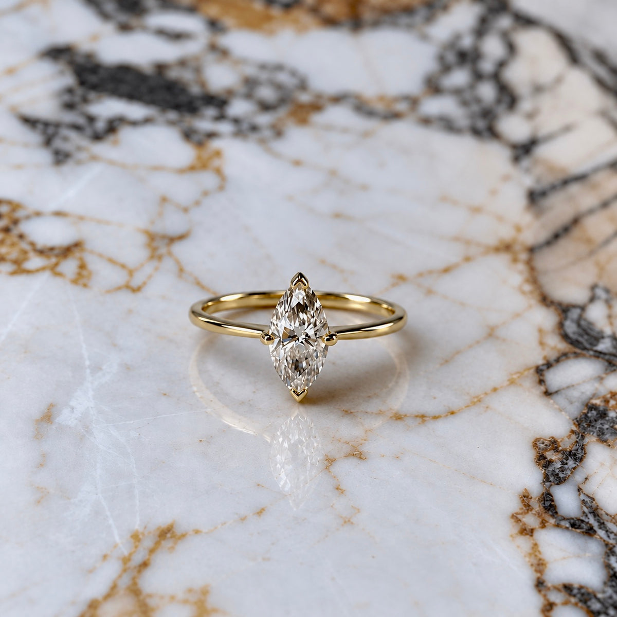 Classic Marquise Cut Solitaire - 1ct+ (D/E & VVS)