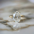 Cathedral Set Classic Oval Cut Hidden Halo - 3ct+ (11.5mm+, D/E & VVS)