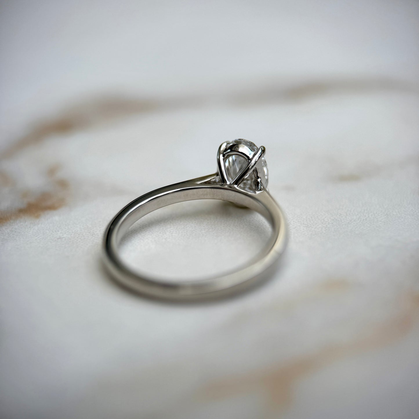 Cathedral Set Classic Oval Cut Solitaire - 1.20ct+ (8.5mm+, D/E & VVS)