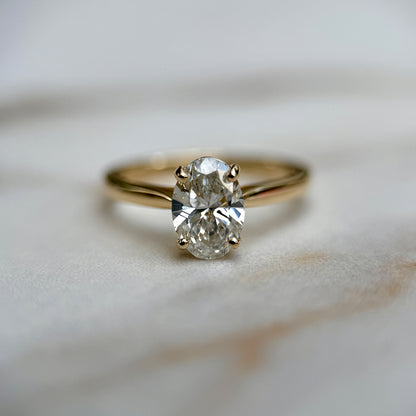 Cathedral Set Classic Oval Cut Solitaire - 1.20ct+ (8.5mm+, D/E & VVS)