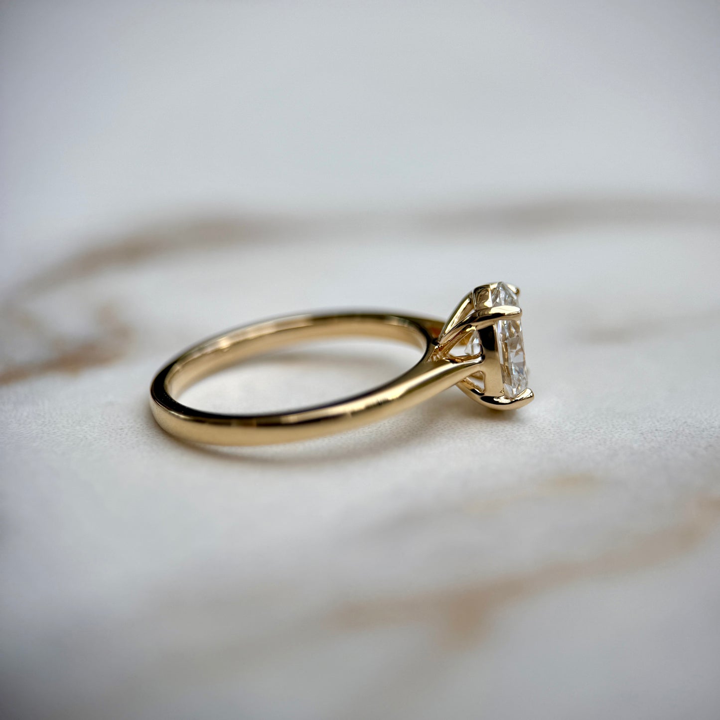 Cathedral Set Classic Oval Cut Solitaire - 1.20ct+ (8.5mm+, D/E & VVS)