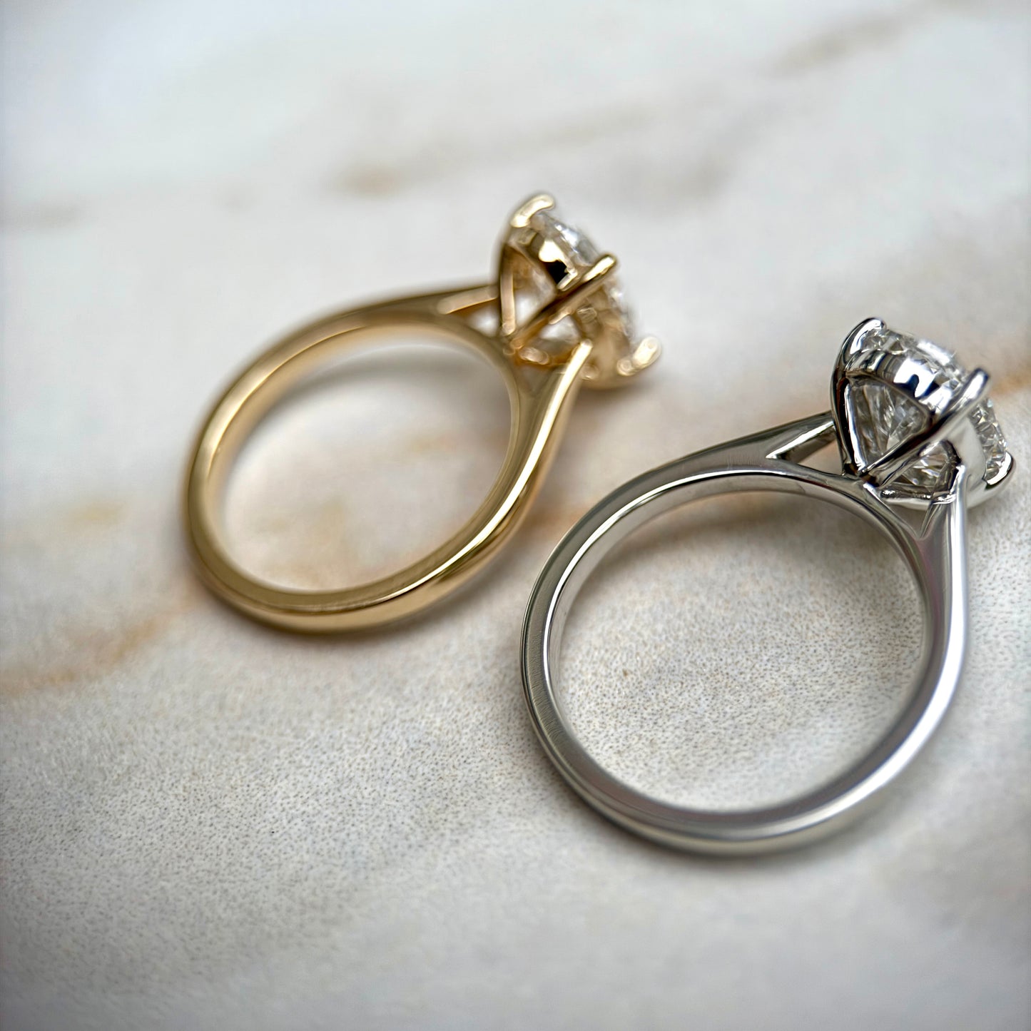 Cathedral Set Classic Oval Cut Solitaire - 2ct+ (10mm+, D/E & VVS)