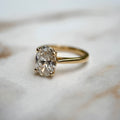 Cathedral Set Classic Oval Cut Solitaire - 2ct+ (10mm+, D/E & VVS)
