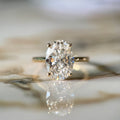 Cathedral Set Classic Oval Cut Solitaire - 3ct+ (11.5mm+, D/E & VVS)