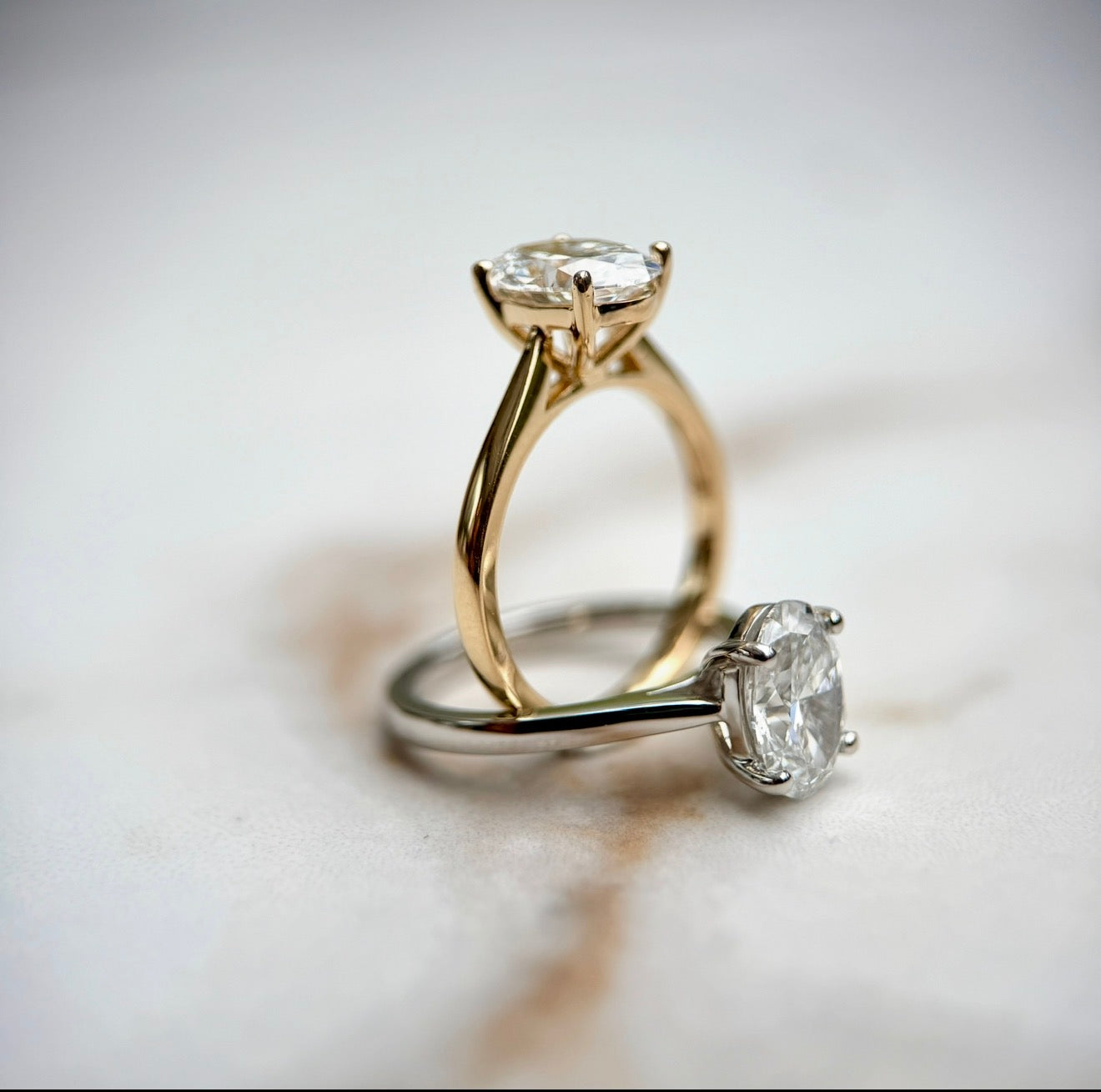 Cathedral Set Classic Oval Cut Solitaire - 1.50ct+ (9mm+, D/E & VVS)