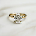 Cathedral Set Classic Oval Cut Solitaire - 1.80ct+ (9.5mm+, D/E & VVS)