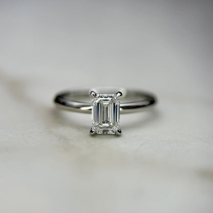 Classic Emerald Cut Solitaire - 1ct+ (D/E & VVS)