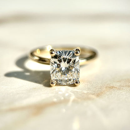 Classic Cushion Cut Hidden Halo - 2ct+ (D/E & VVS)