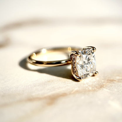 Classic Cushion Cut Hidden Halo - 2ct+ (D/E & VVS)