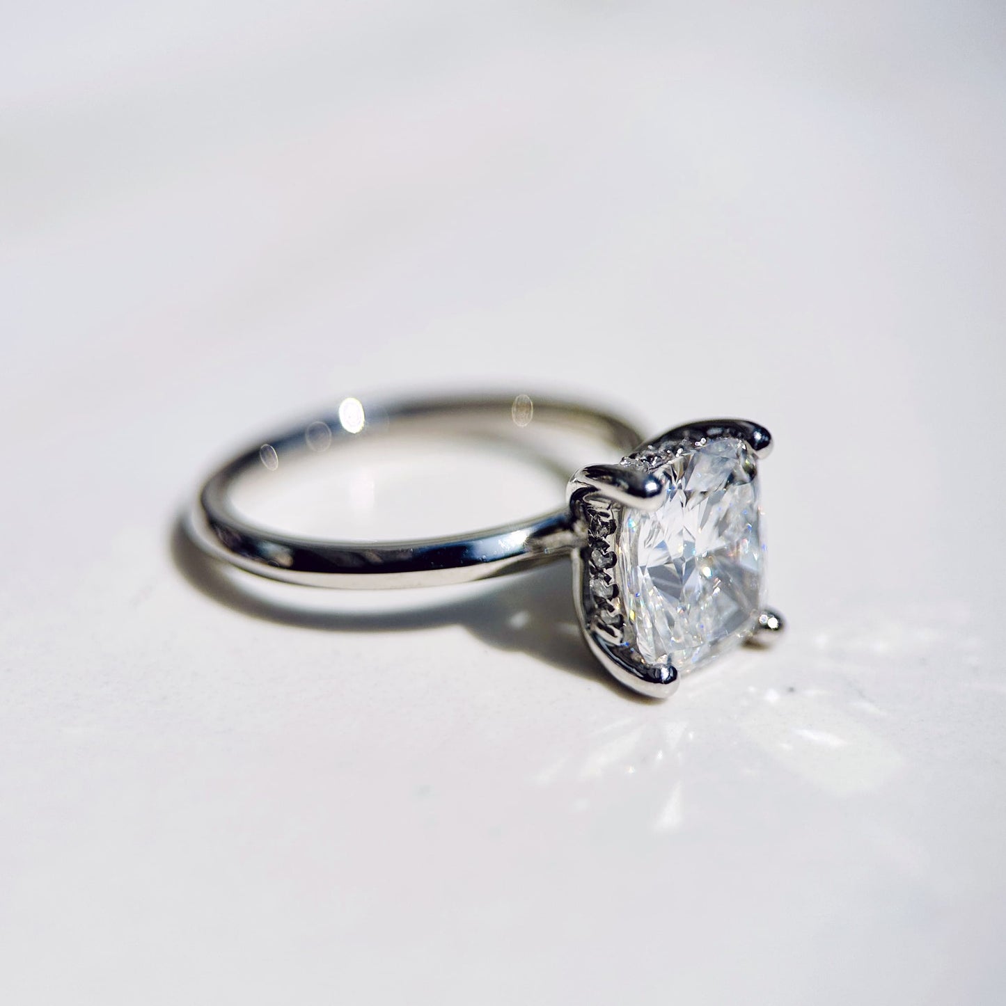 Classic Cushion Cut Hidden Halo - 2ct+ (D/E & VVS)