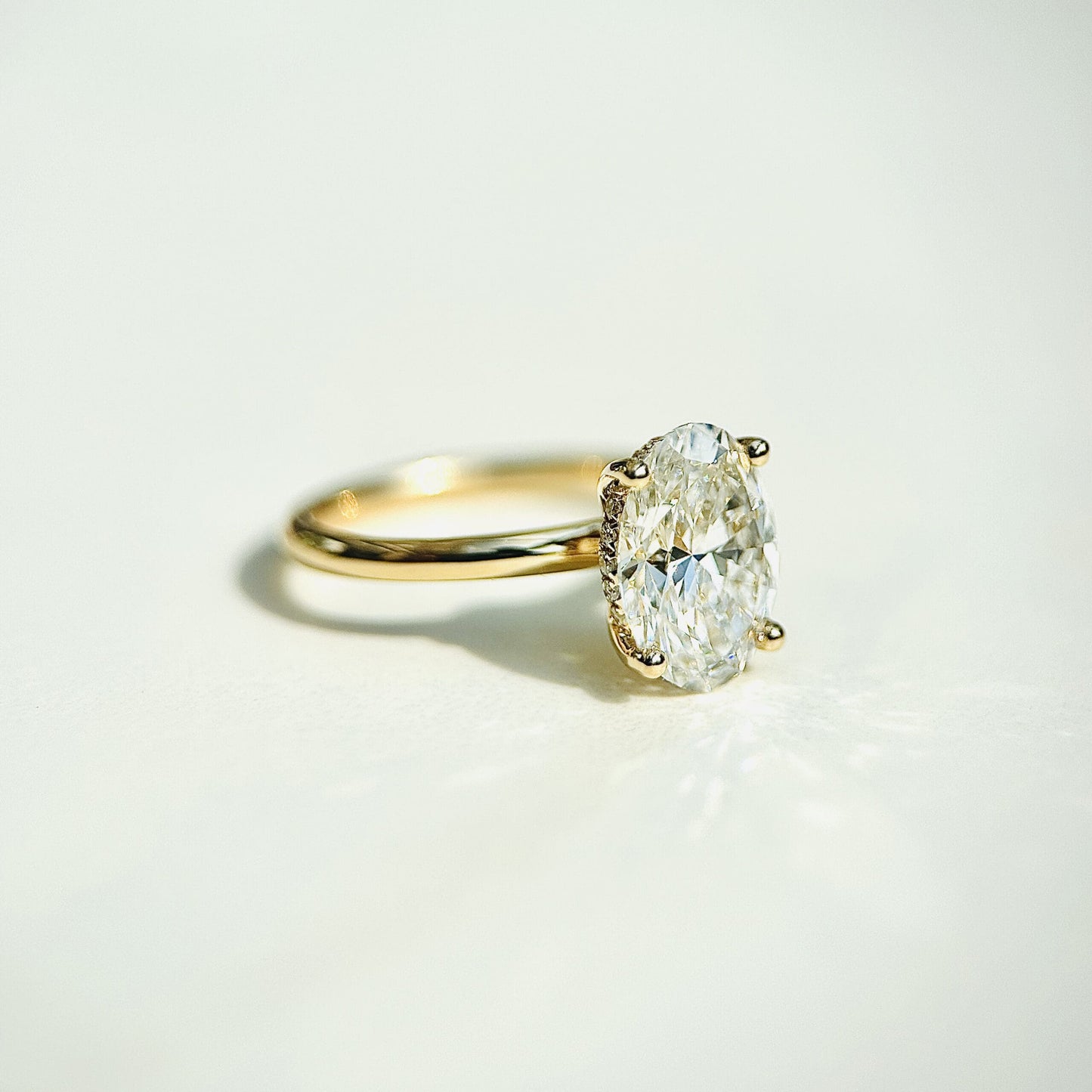 Classic Oval Cut Hidden Halo - 2ct+ (10mm+, D/E & VVS)