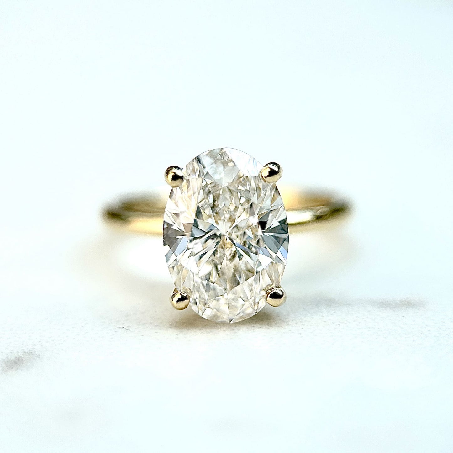 Classic Oval Cut Hidden Halo - 3ct+ (11.5mm+, D/E & VVS)