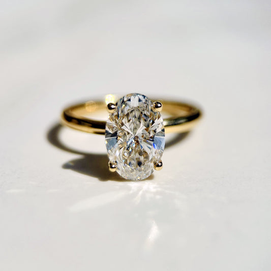 Classic Oval Cut Hidden Halo - 1.80ct+ (9.5mm+, D/E & VVS)