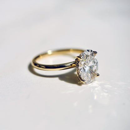 Classic Oval Cut Hidden Halo - 1.80ct+ (9.5mm+, D/E & VVS)