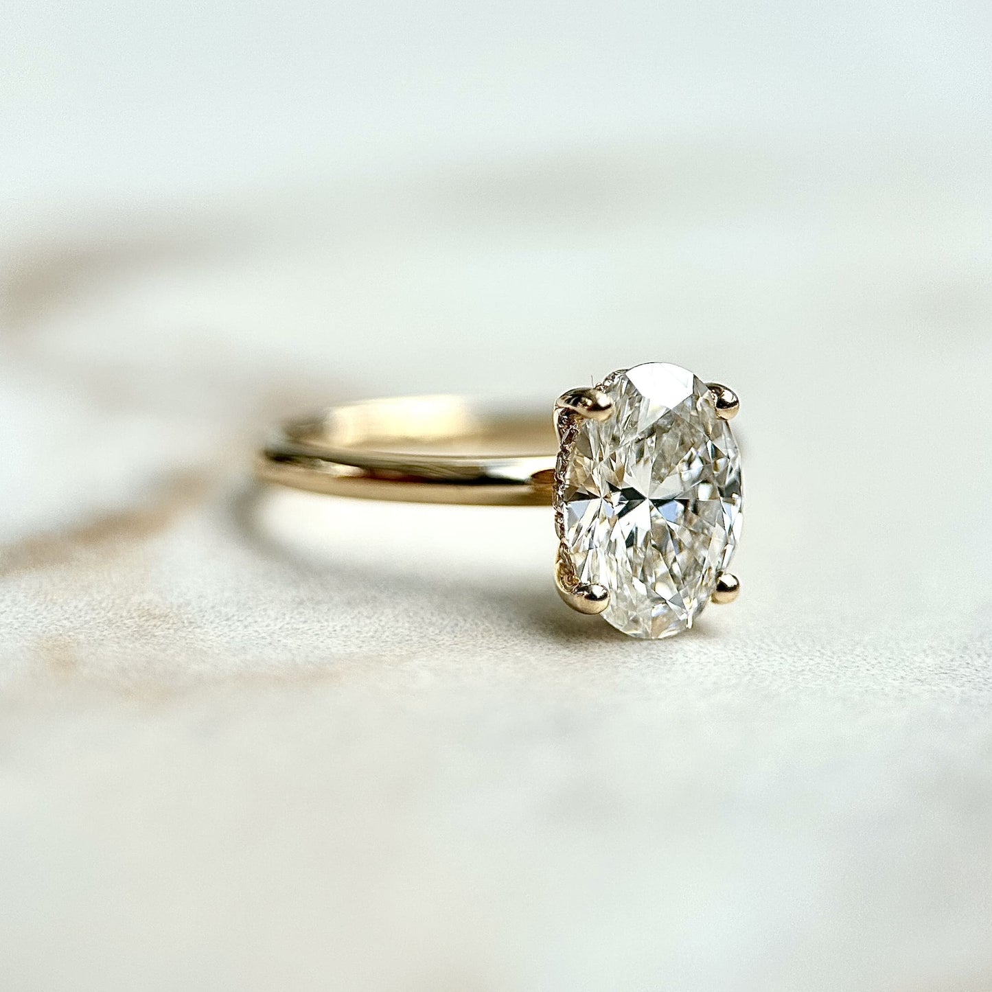 Classic Oval Cut Hidden Halo - 1.50ct+ (9mm+, D/E & VVS)