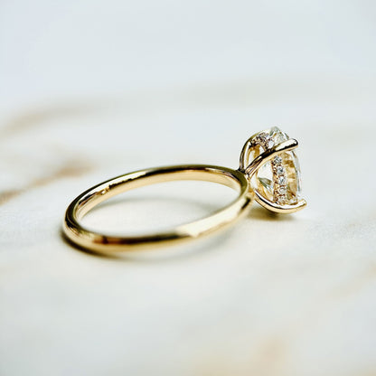 Classic Oval Cut Hidden Halo - 1.50ct+ (9mm+, D/E & VVS)