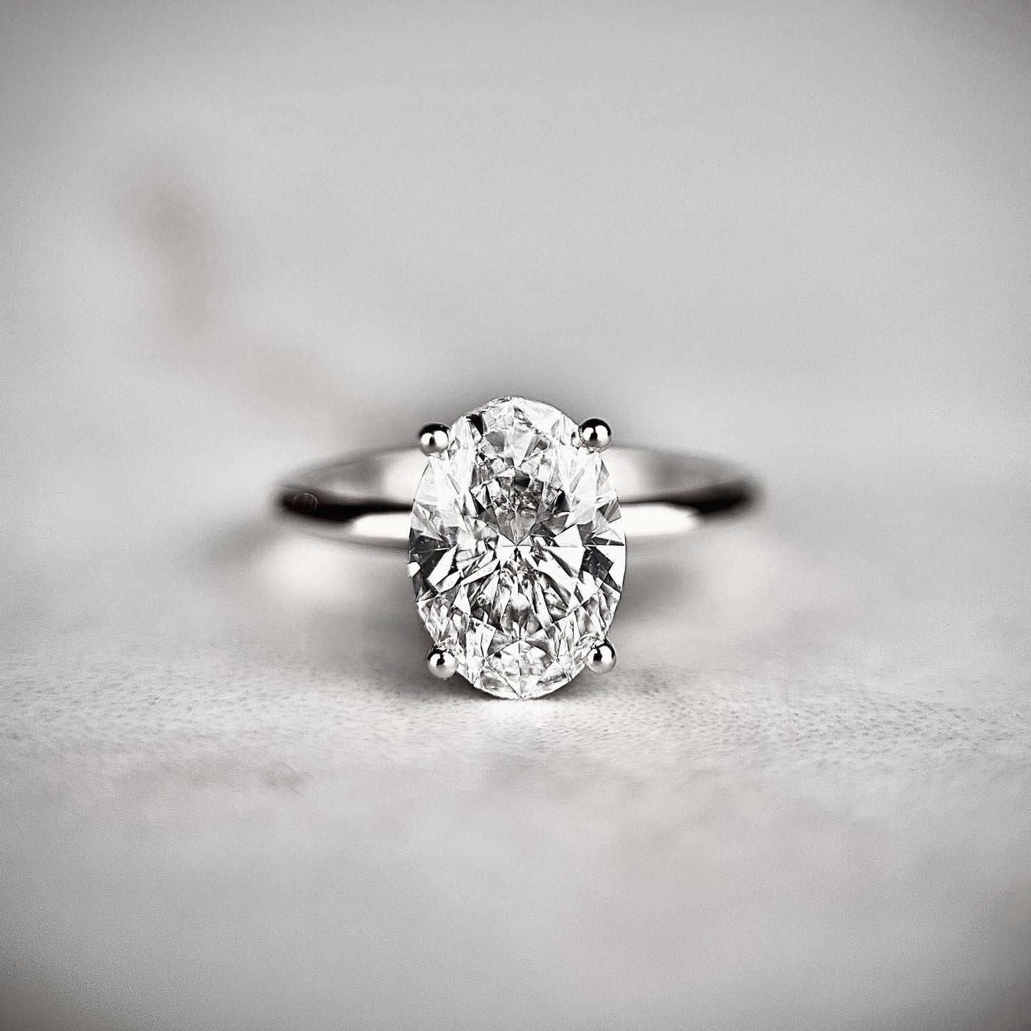 Classic Oval Cut Solitaire - 2ct+ (10mm+, D/E & VVS)