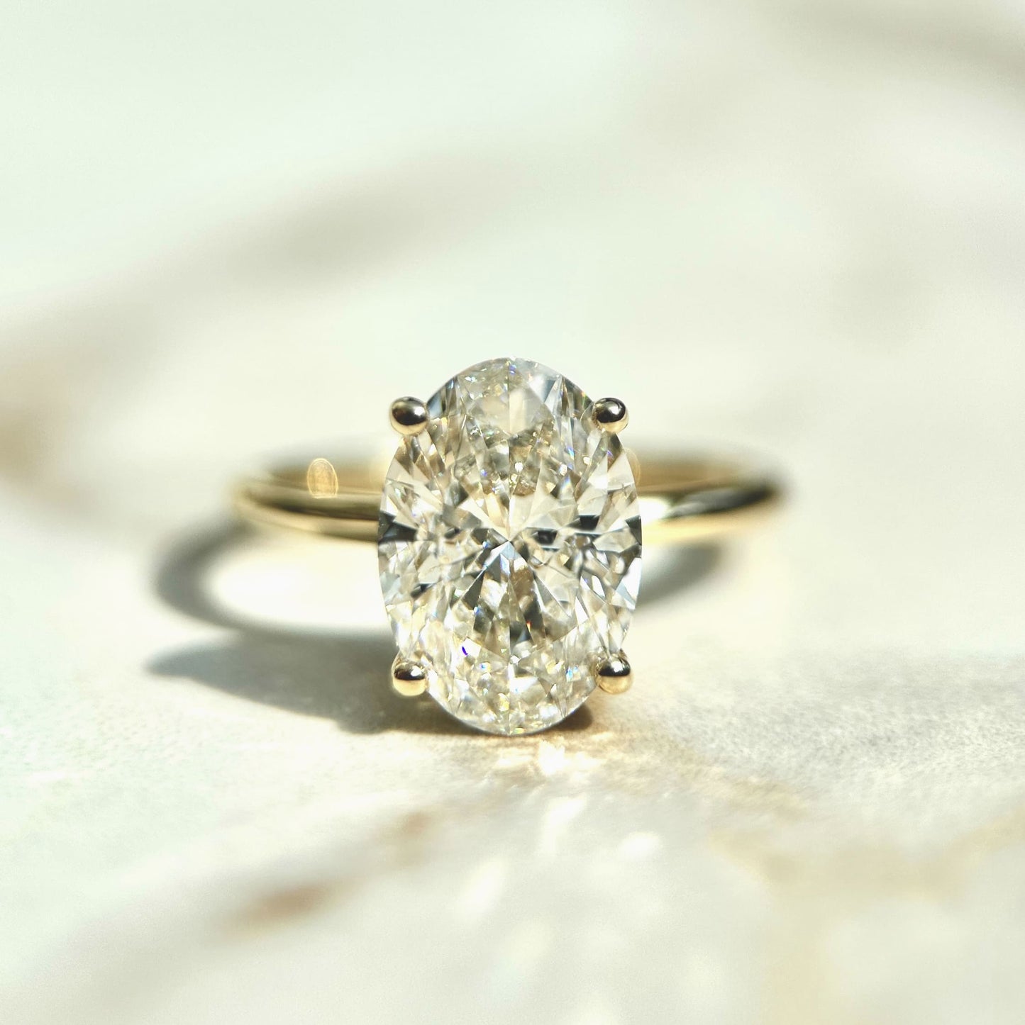 Classic Oval Cut Solitaire - 3ct+ (11.5mm+, D/E & VVS)