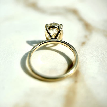 Classic Oval Cut Solitaire - 3ct+ (11.5mm+, D/E & VVS)